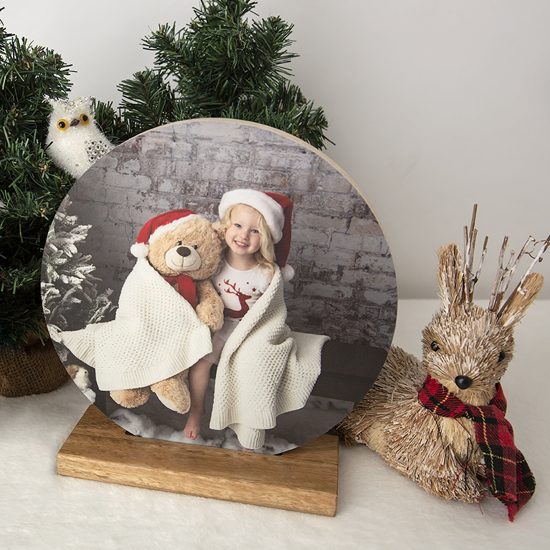 Christmas Mini wood circle print
