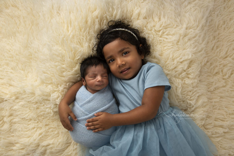 Newborn with sibling